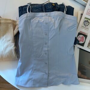 Reformation Tupe Top - Blue Size 4
